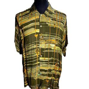 Vgt. Atlantic Connection Men's Short Sleeve Short XL Olive green & orange